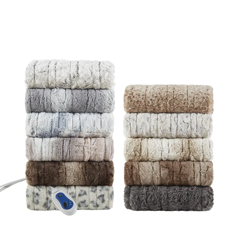 Beautyrest Zuri Oversized Faux Fur Heated Throw