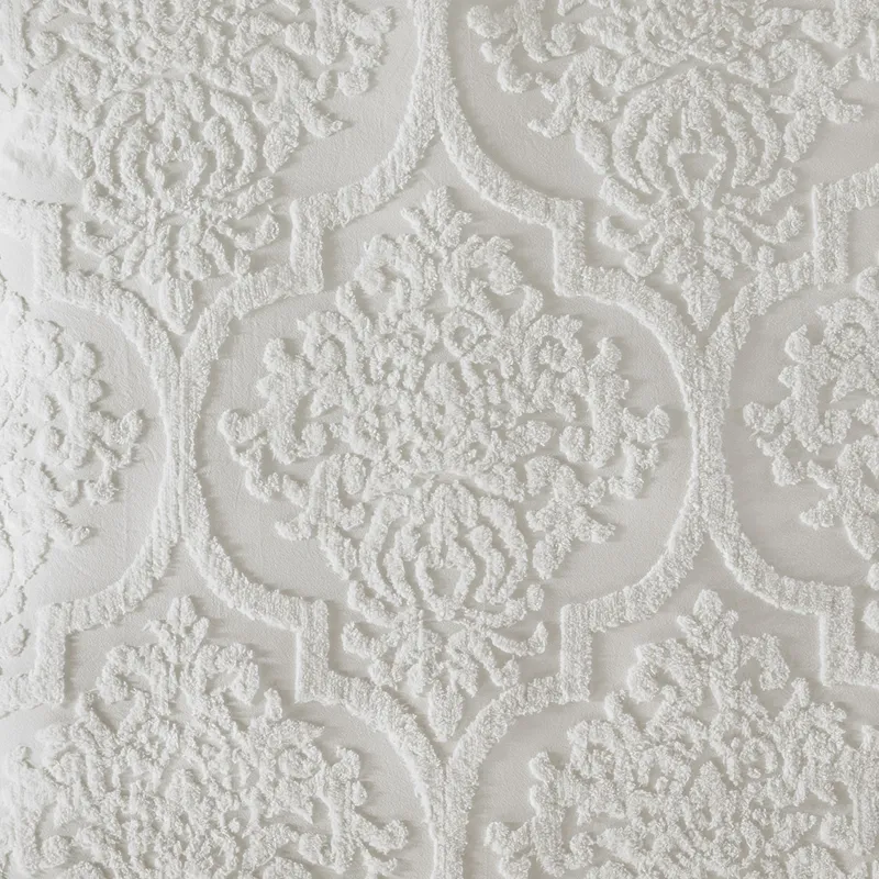 Madison Park Viola 3 Piece Tufted Cotton Chenille Damask Duvet Cover Set
