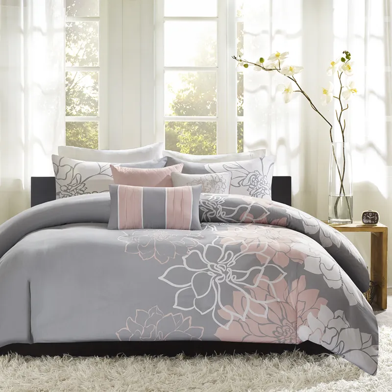 Madison Park Lola 6 Piece Printed Duvet Cover Set