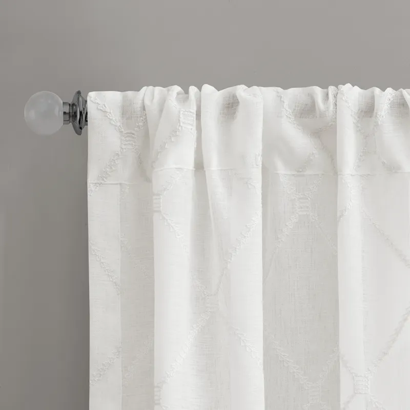 Madison Park Irina Diamond Sheer Window Curtain Panel