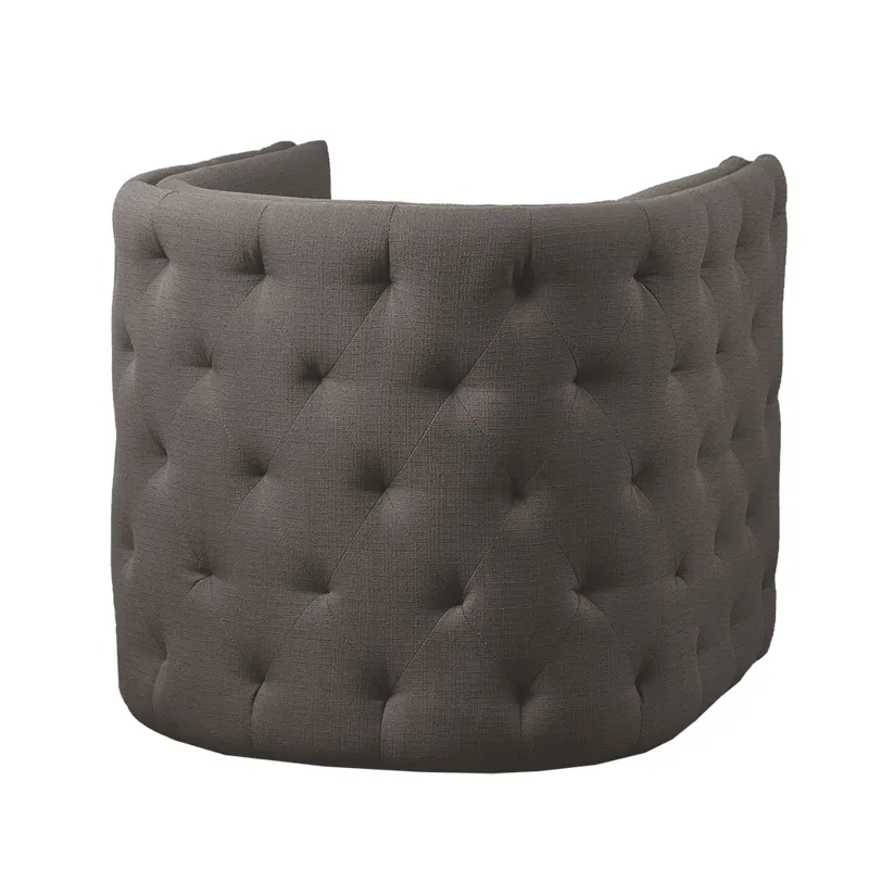 Capstone Tufted Barrel Swivel Chair - Grey