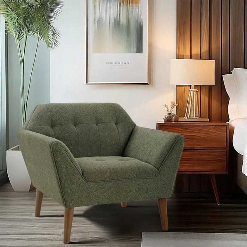 INK+IVY Newport Wide Mid-Century Modern Lounge Chair Set of 2