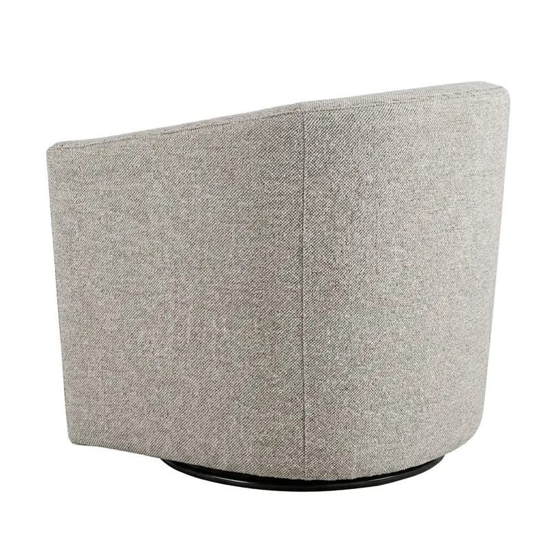 Madison Park Tyler Upholstered Swivel Barrel Chair with Nailheads