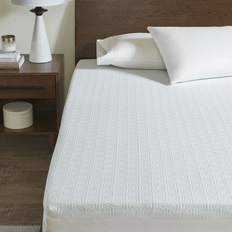 2\" Gel Memory Foam with 3M Cover Queen Mattress Topper - White