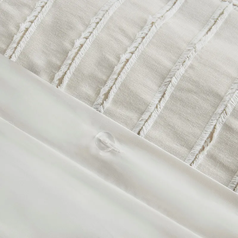 Madison Park Signature Essence Oversized Cotton Clipped Jacquard Comforter Set with Euro Shams and Throw Pillows