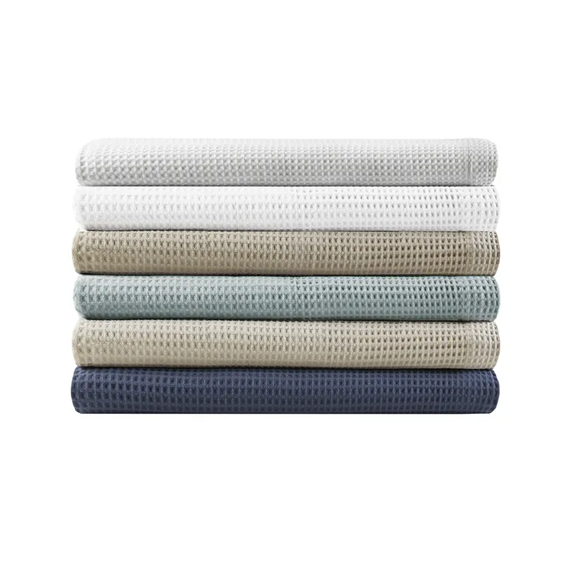 Madison Park Waffle Weave Cotton Blanket