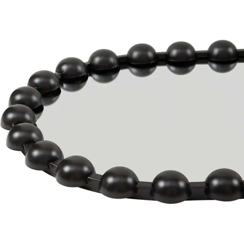 Madison Park Signature Marlowe 18X36 Oval Beaded Wall Mirror - Black