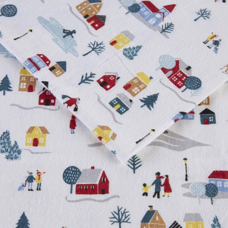 True North by Sleep Philosophy Cozy Cotton Flannel Printed Sheet Set