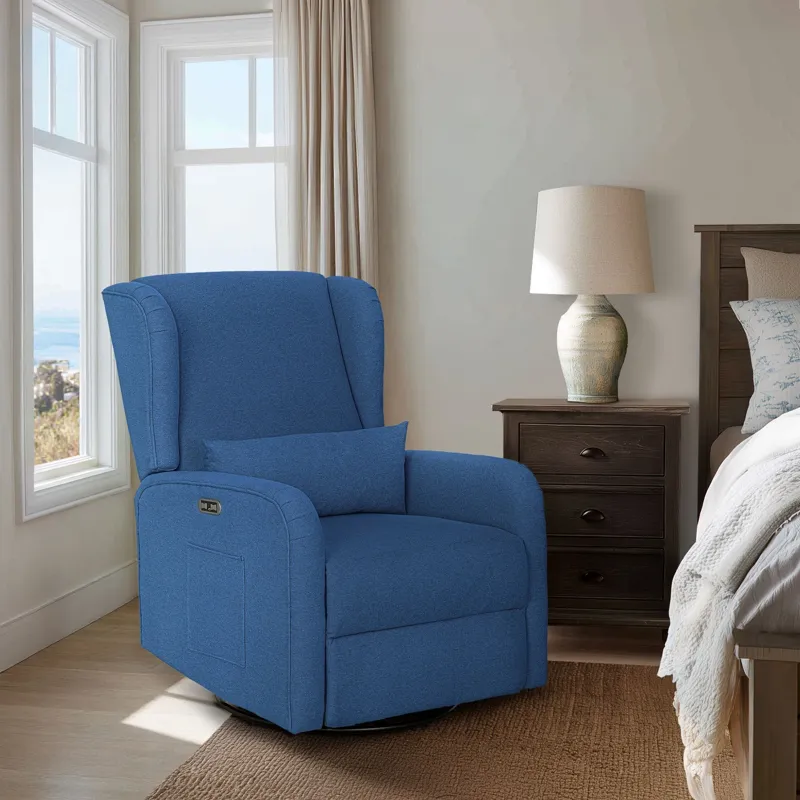 Madison Park Candace Power Recliner 3-in-1 with Swivel, Glider, Charging Station