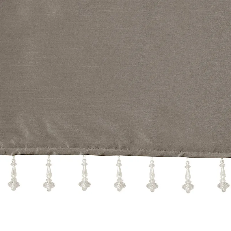 Madison Park Emilia Lightweight Faux Silk Valance With Beads