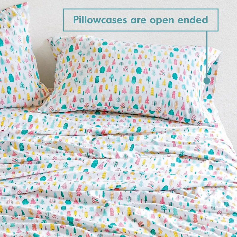 Intelligent Design Cozy Soft Cotton Flannel Printed Sheet Set