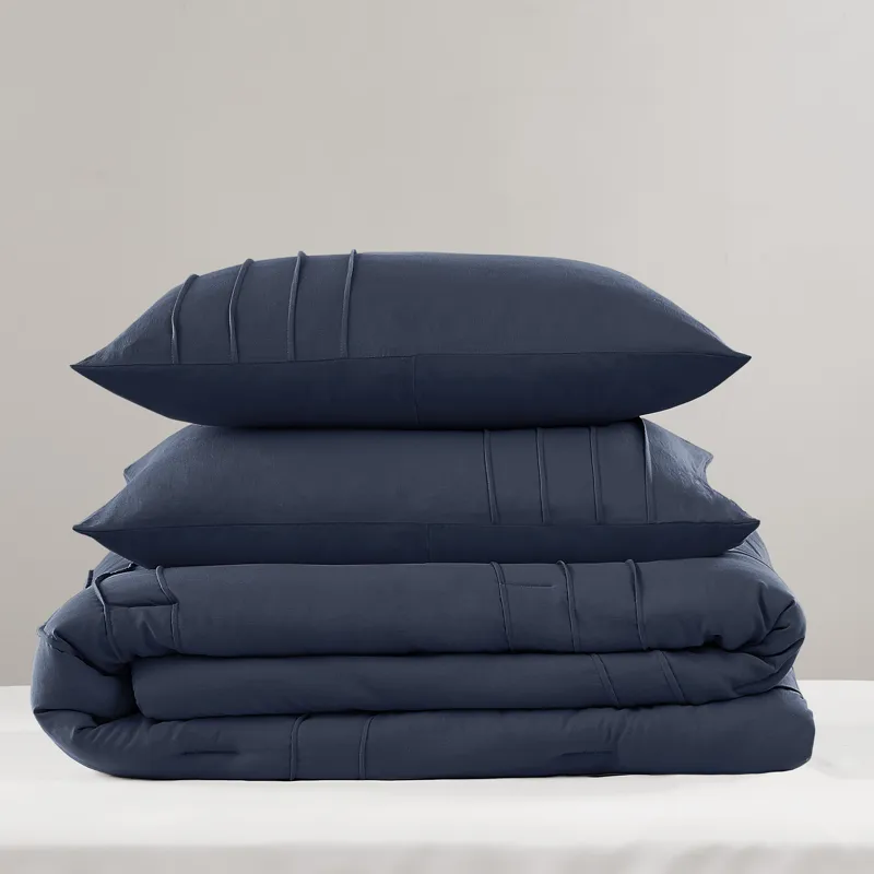 Comfort Spaces Walker Soft Washed Pleated Comforter Set