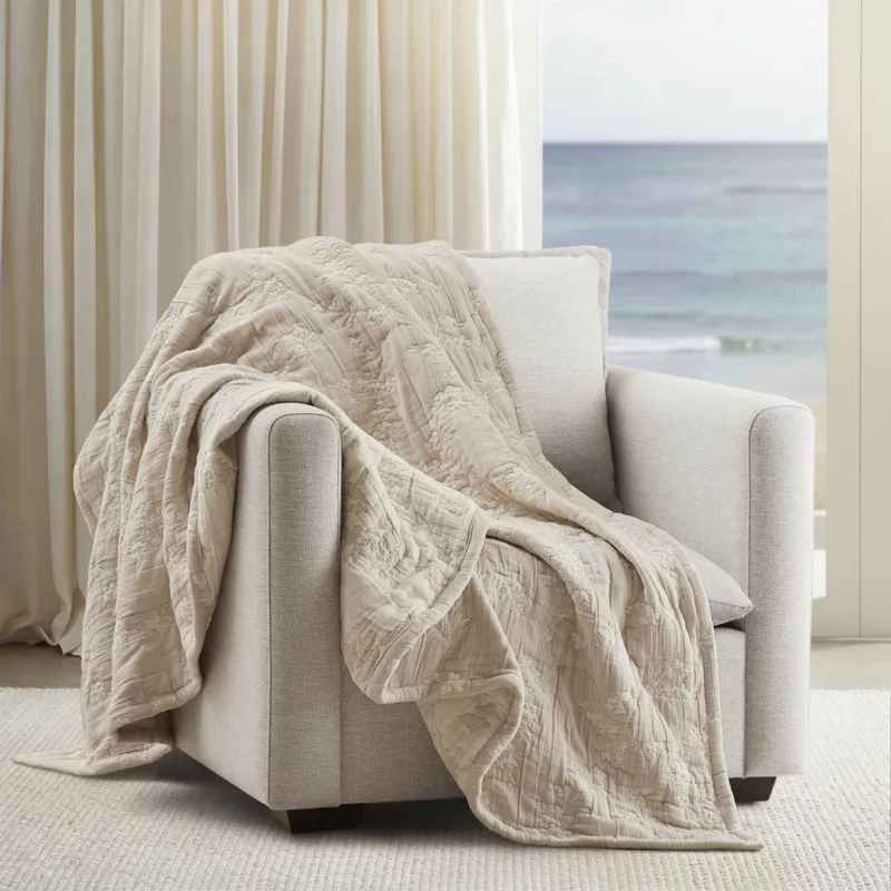 Harbor House Catalina Botanical Cotton Jacquard Throw
