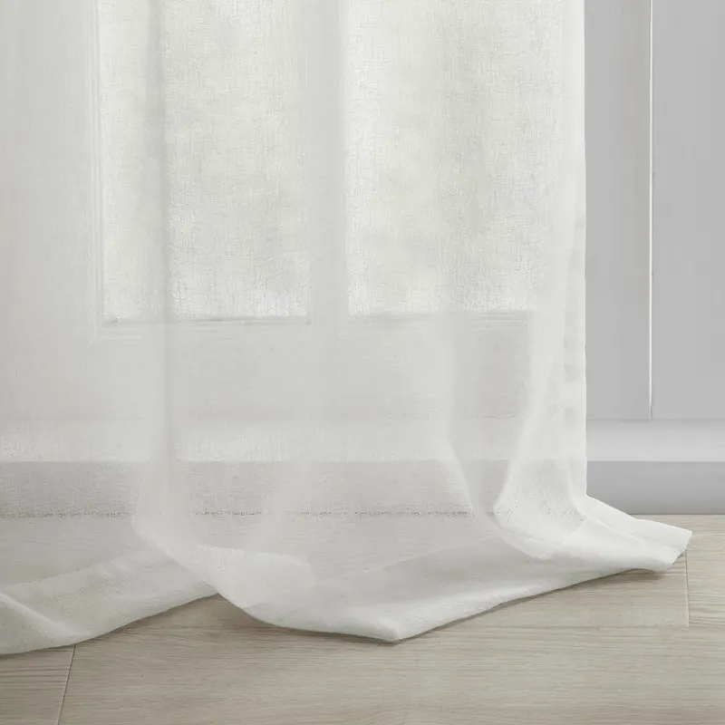 Madison Park Rosette Floral Embellished Cuff Tab Top Solid Curtain Panel