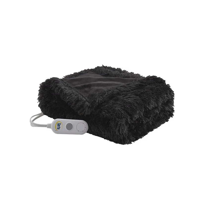 Serta Malea Shaggy Faux Fur Heated Throw