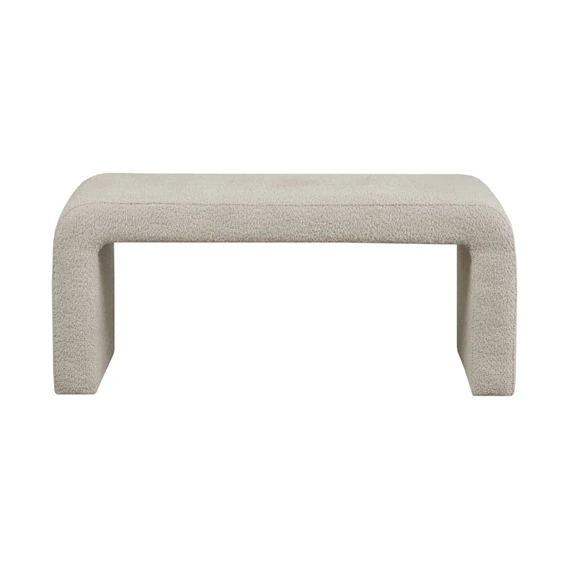 Steve Boucle Waterfall Bench - Beige
