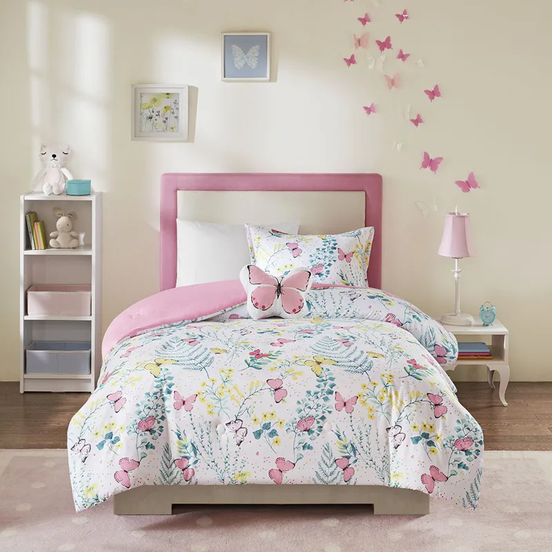 Mi Zone Kids Cynthia Printed Butterfly Comforter Set