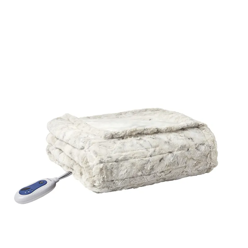 Beautyrest Zuri Oversized Faux Fur Heated Throw