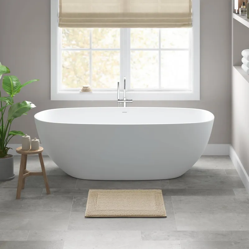 Splendor 100% Cotton Tufted 3000 GSM Reversible Bath Rug - Natural