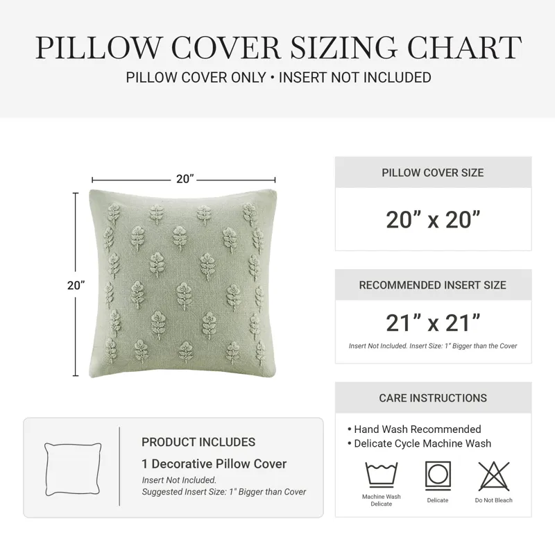 Harbor House Ave Botanical 1 Piece Cotton Pillow Cover