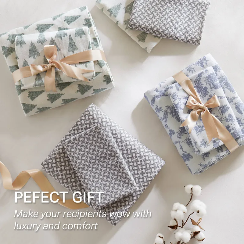 True North by Sleep Philosophy Cozy Cotton Flannel Printed Sheet Set