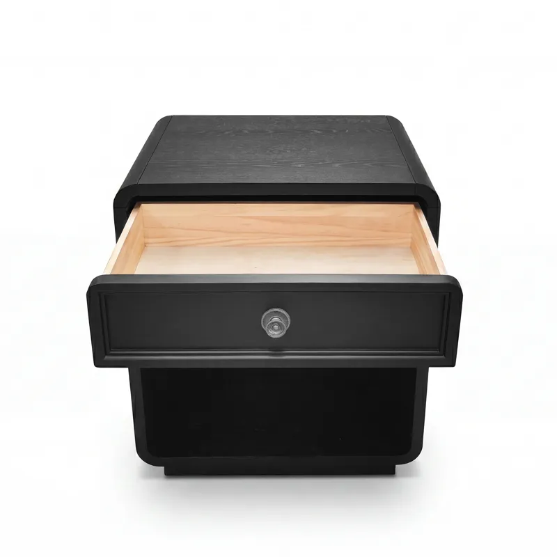 Chapel Hill Deco Nightstand - Black Satin