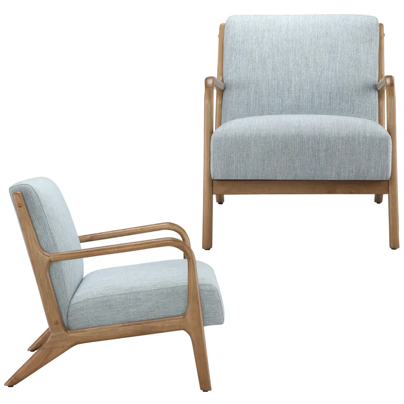 Novak Lounge Chair Set of 2 - Light Blue