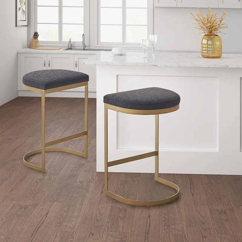 Maison Counter Stool - Charcoal/Antique Gold