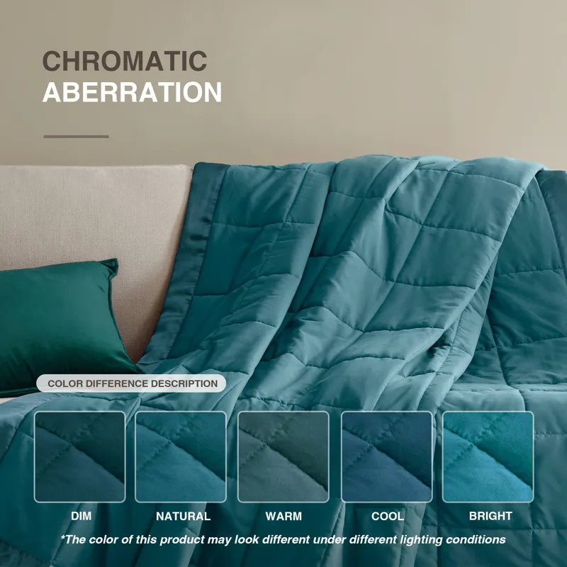 Madison Park Windom Lightweight Down Alternative Blanket with Satin Trim