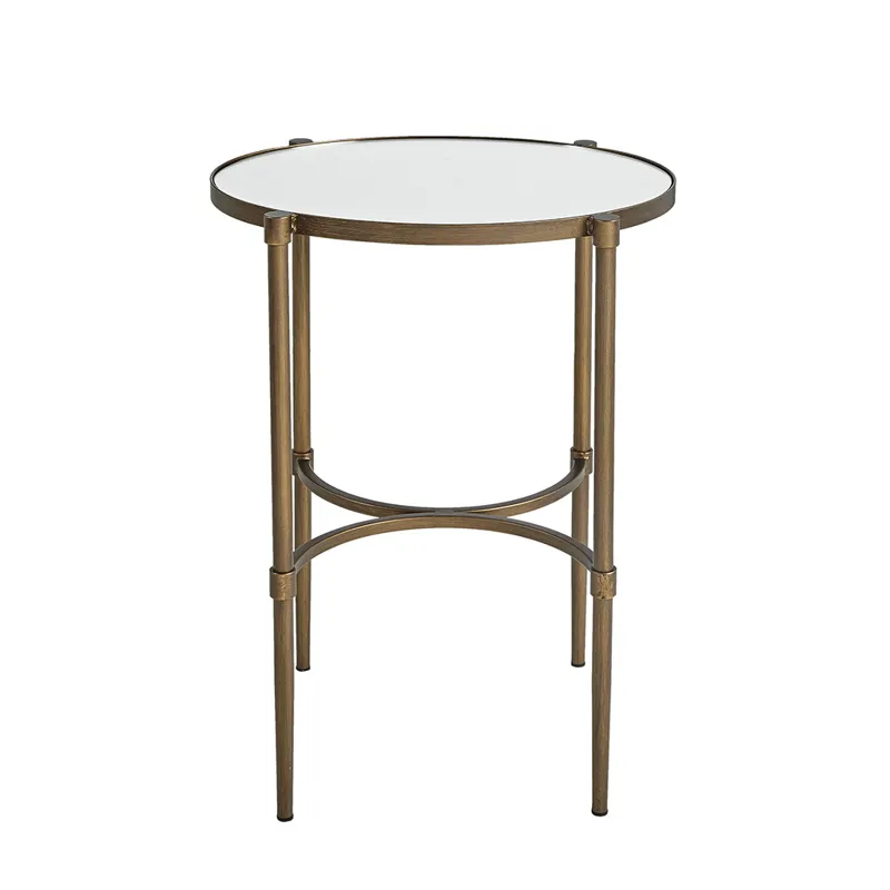 Lia Oval Accent Table - Antique Bronze