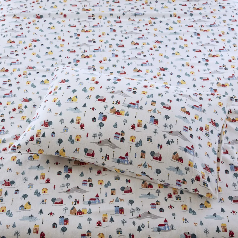 True North by Sleep Philosophy Cozy Cotton Flannel Printed Sheet Set
