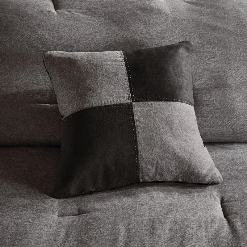 Madison Park Boone 7 Piece Faux Suede Comforter Set