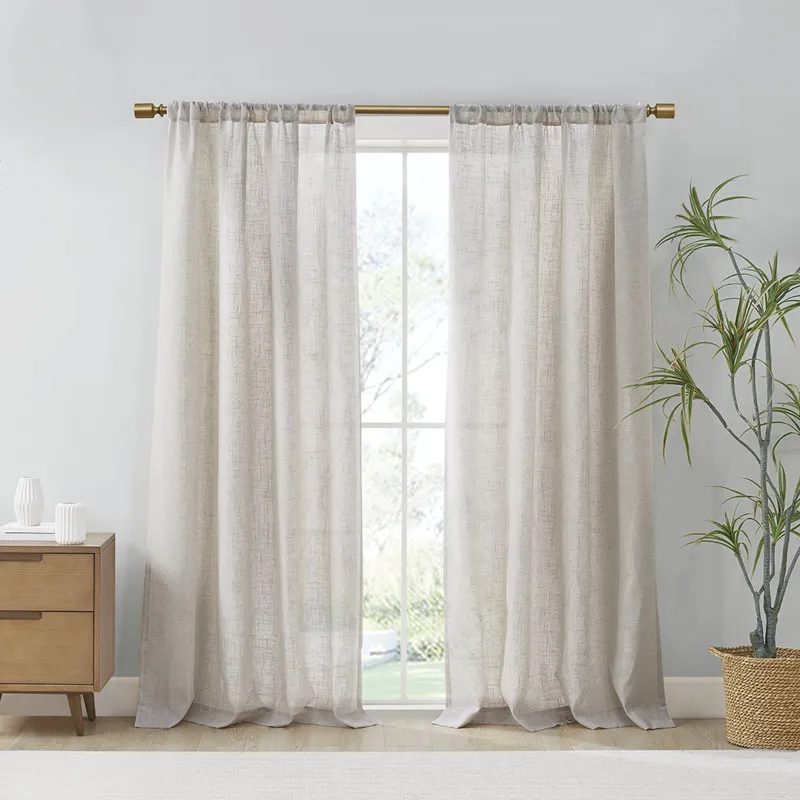 Madison Park Kyler Linen Blend Light Filtering Curtain Panel Pair