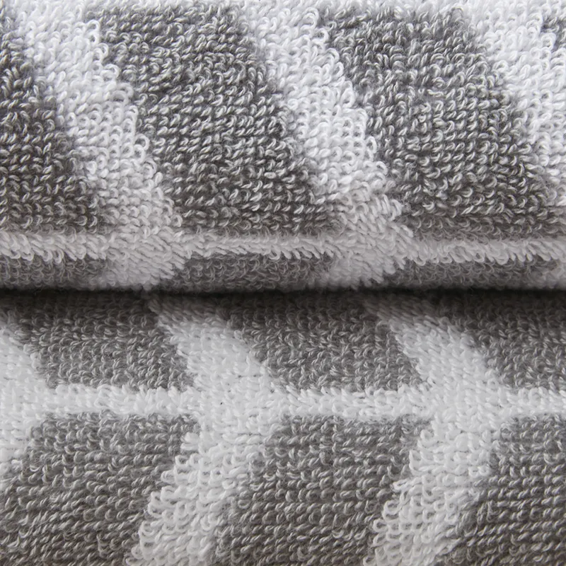 Nadia Cotton Jacquard Bath Towel 6 Piece Set - Grey