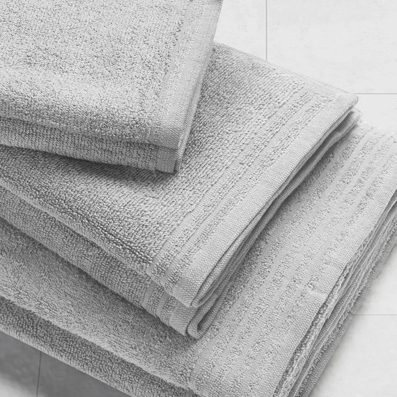 Big Bundle 100% Cotton Quick Dry 12 Piece Bath Towel Set - Silver