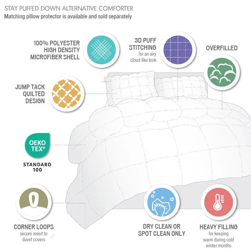 Madison Park Stay Puffed Overfilled Down Alternative Comforter