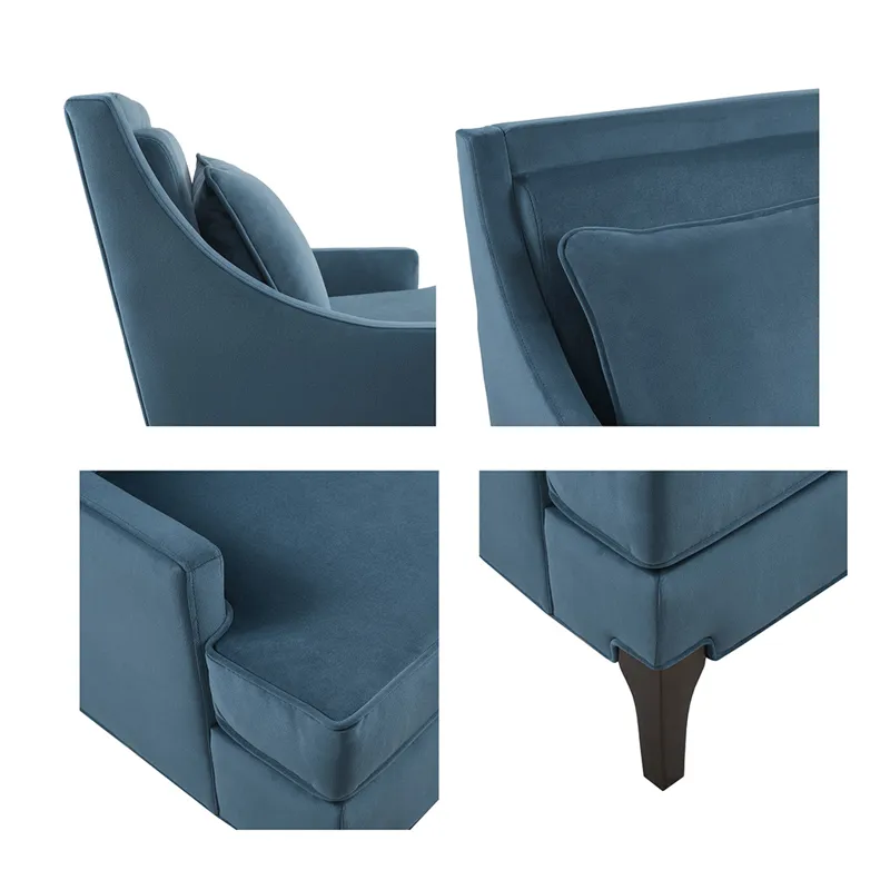 Anna Arm Accent Chair - Blue
