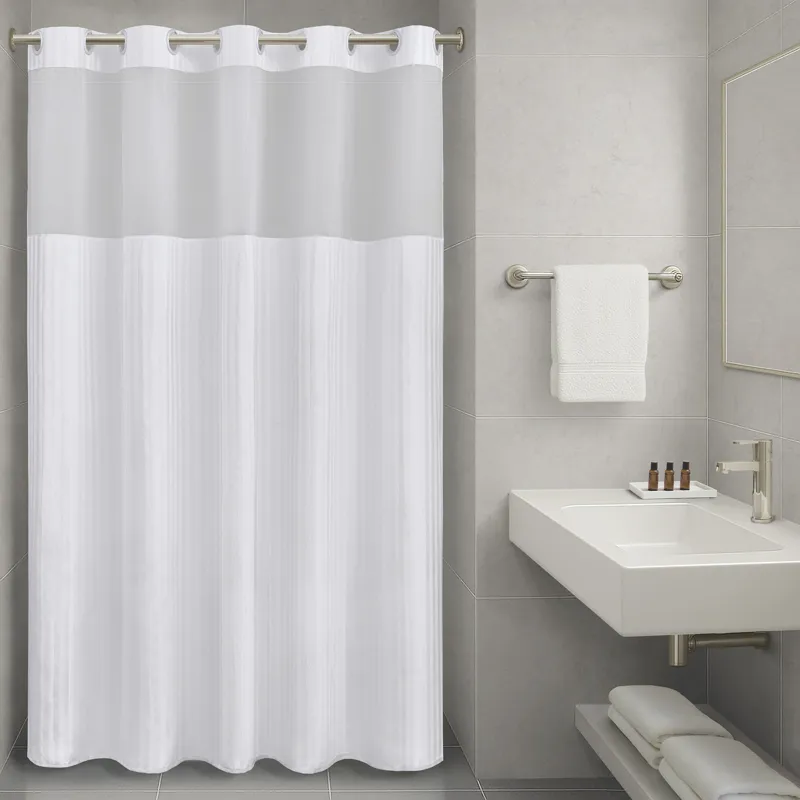Nomad Home Jacquard Premium Shower Curtain - Jacquard Stripe