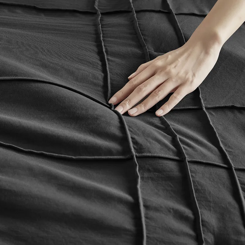 Comfort Spaces Walker Soft Washed Pleated Comforter Set