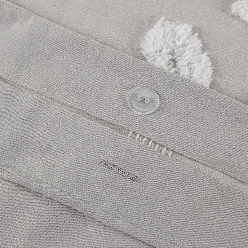Madison Park Veronica 3 Piece Tufted Cotton Chenille Floral Duvet Cover Set