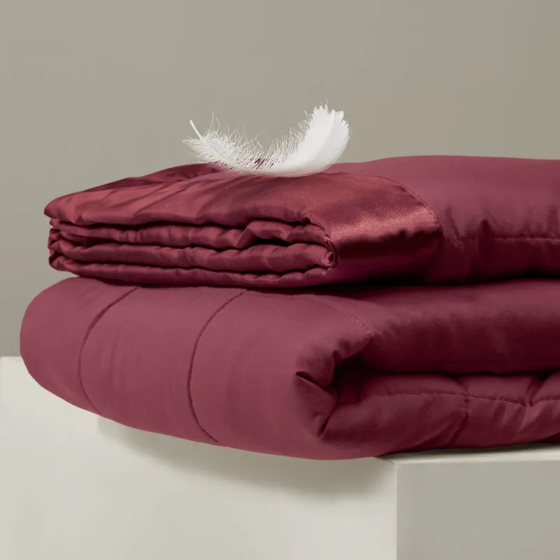 Madison Park Windom Lightweight Down Alternative Blanket with Satin Trim