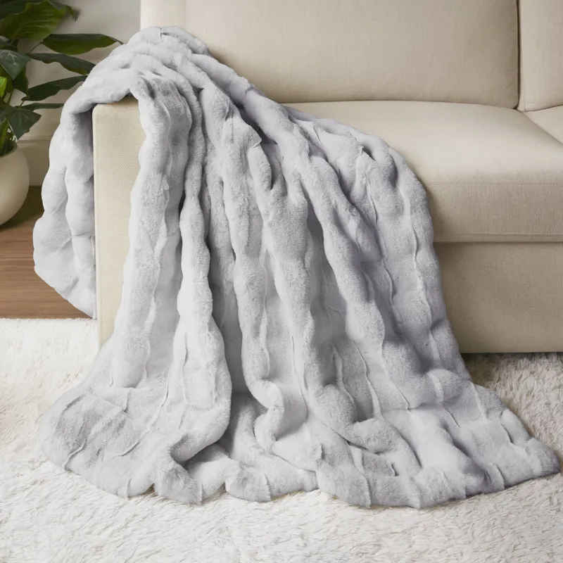 Madison Park Vivienne Faux Fur Throw