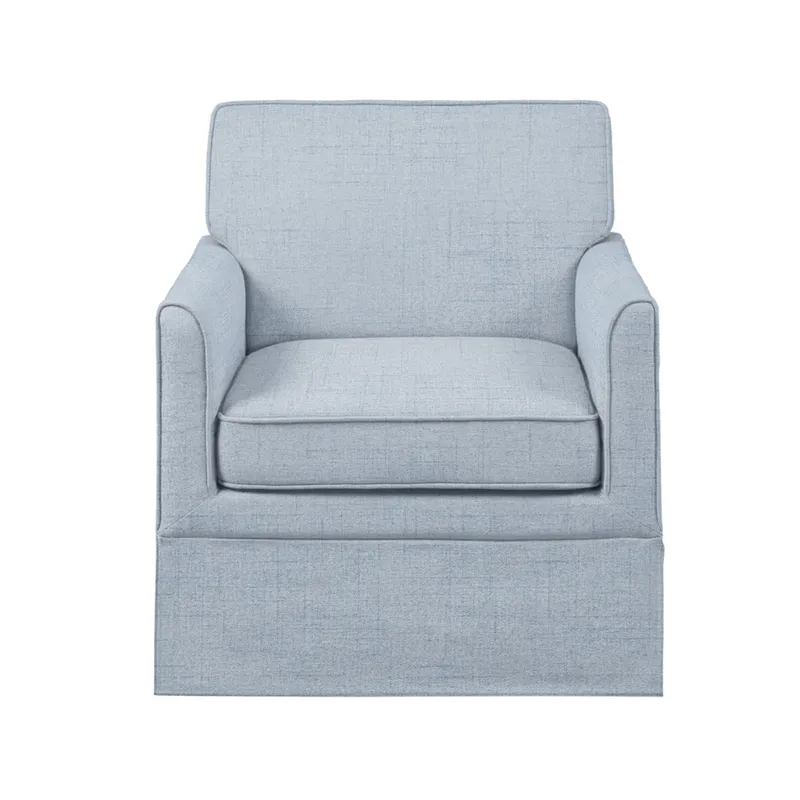 Paula Slipcover Accent Armchair - Light Blue