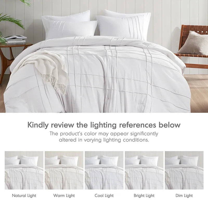 Comfort Spaces Walker Soft Washed Pleated Comforter Set