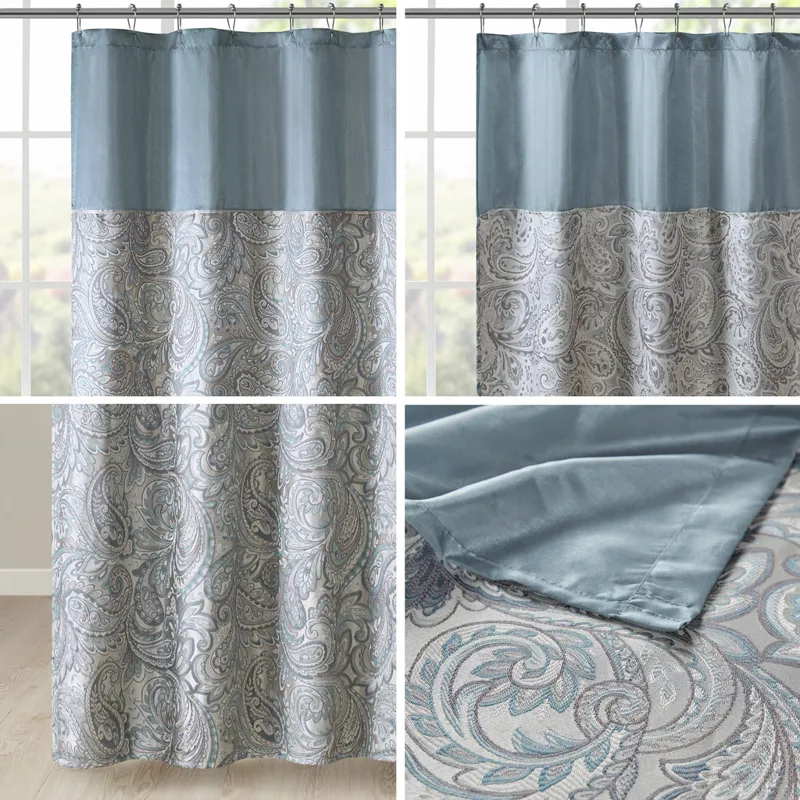 Madison Park Aubrey Jacquard Shower Curtain