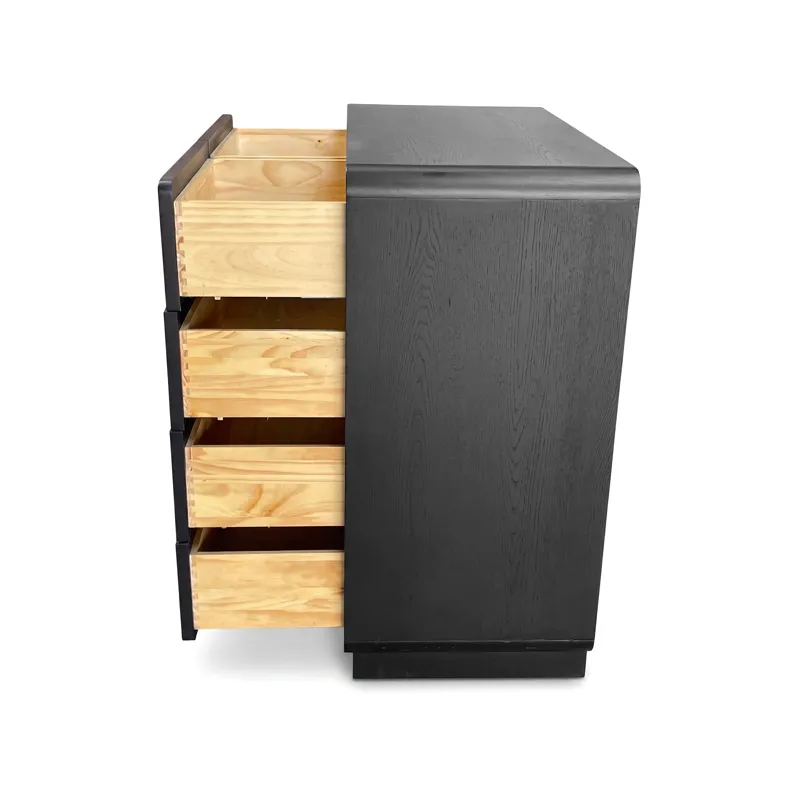 Chapel Hill Deco 5 Drawer Dresser - Black Satin