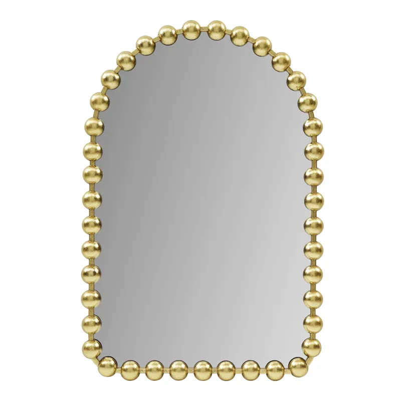 Madison Park Signature Marlowe 24X36 Arch Beaded Wall Mirror - Gold