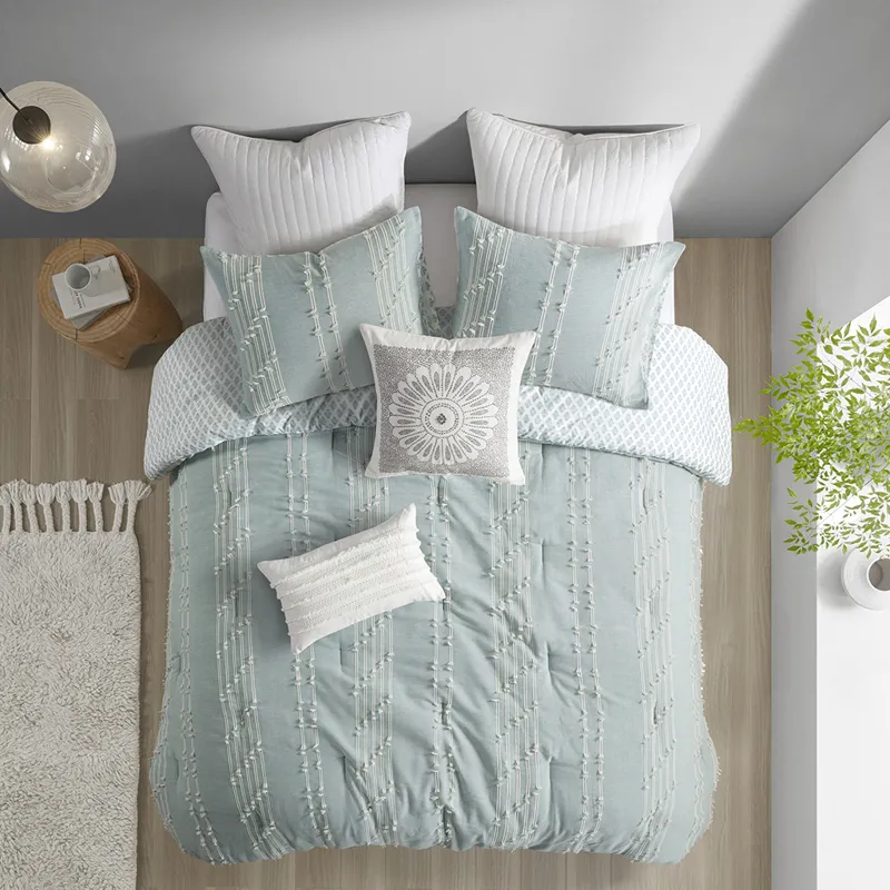 INK+IVY Kara 3 Piece Cotton Jacquard Comforter Set