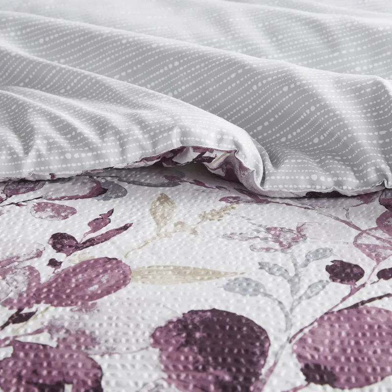 Super Listing Gabby Reversible Floral Botanical Seersucker Comforter Set