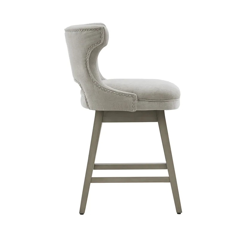 Emmett 25.75\" Swivel Counter Stool - Light Grey